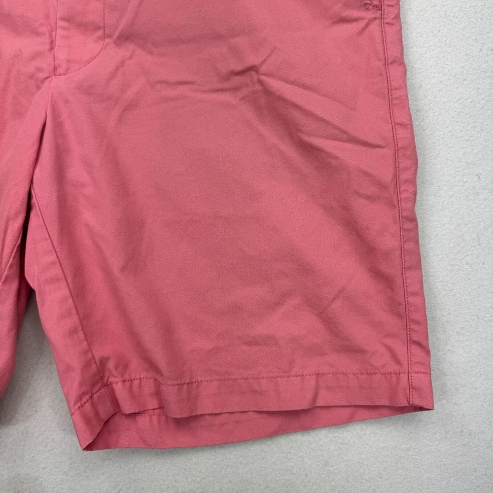 Peter Millar Shorts Mens Size 36 Pink 100% Pima Cotton Flat Front Golf Chino